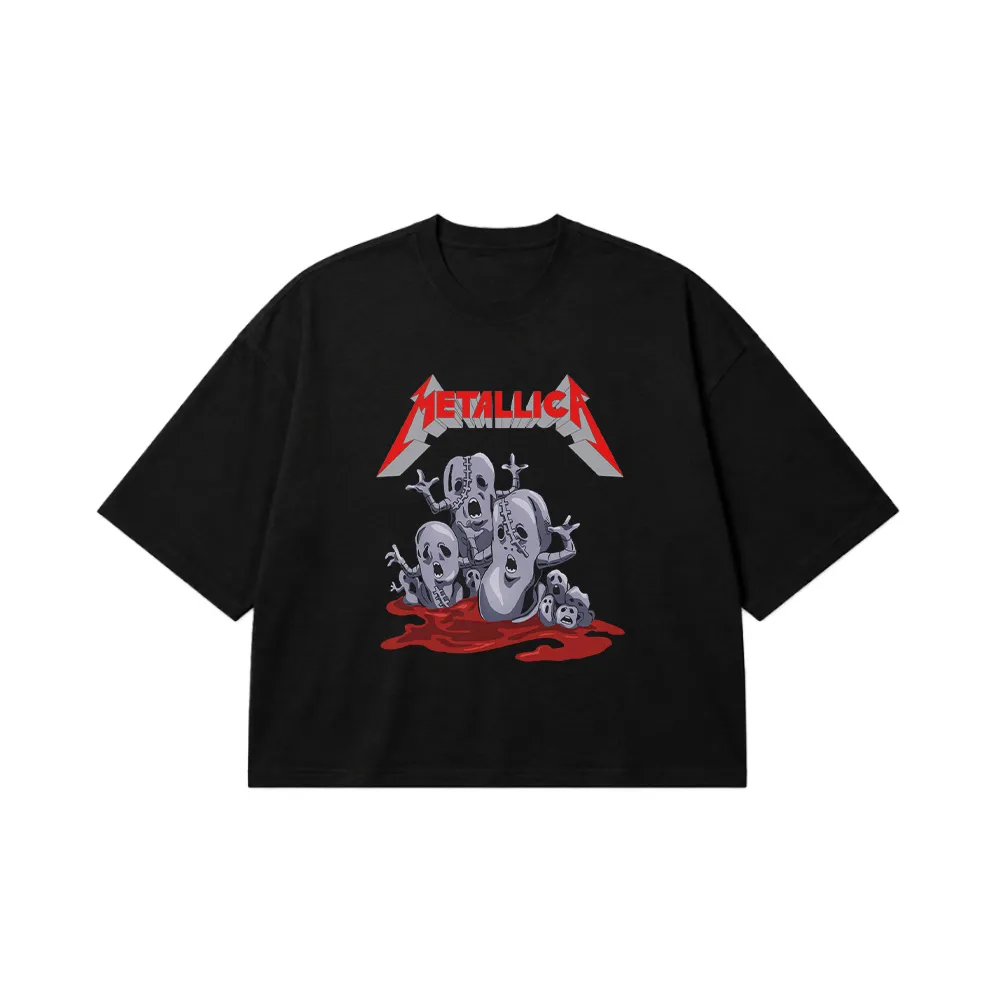 تیشرت باکسی متالیکا طرح جمجمه (Metallica) کد 25213