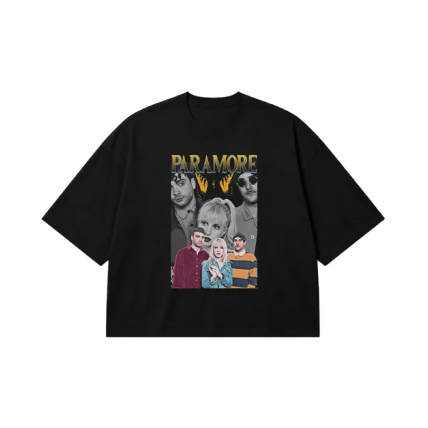 تیشرت باکسی پارامور طرح گروه موسیقی (Paramore) کد 25217
