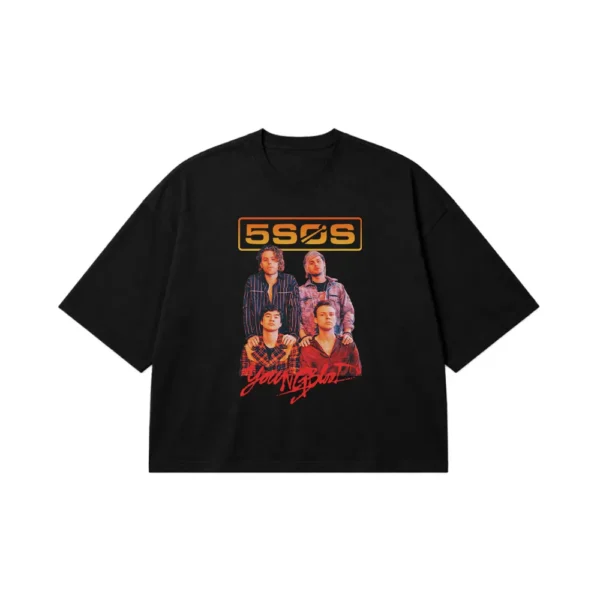 تیشرت باکسی 5 Seconds of Summer طرح گروهی (5SOS) کد 25223