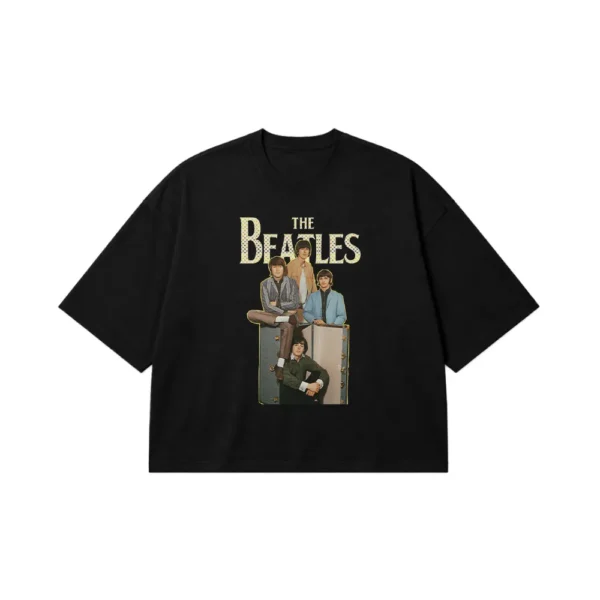 تیشرت باکسی بیتلز طرح وینتیج (The Beatles) کد 25228