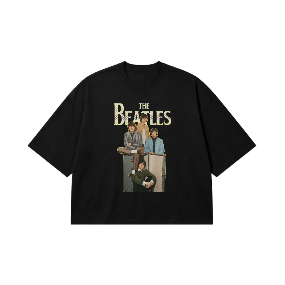 تیشرت باکسی بیتلز طرح وینتیج (The Beatles) کد 25228