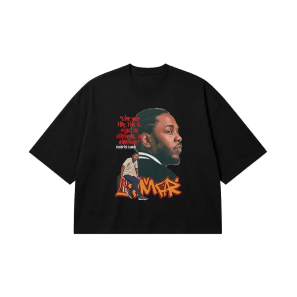 تیشرت باکسی کندریک لامار طرح جمله انگیزشی (Kendrick Lamar) کد 25238