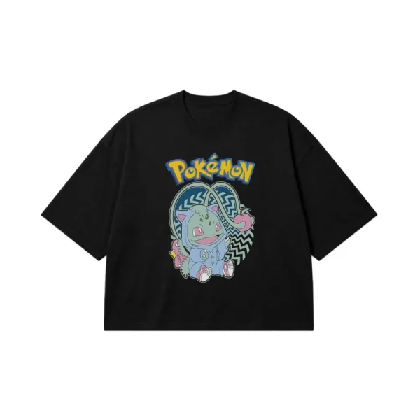تیشرت باکسی پوکمون طرح بالبیزور (Bulbasaur) کد 26073