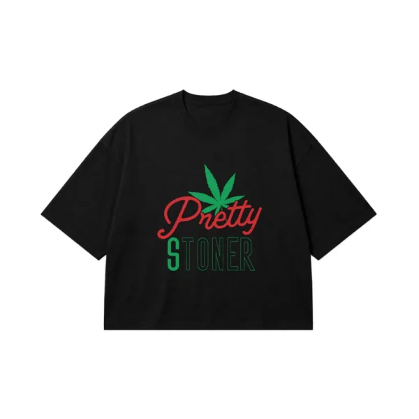 تیشرت باکسی طرح Pretty Stoner کد 26145
