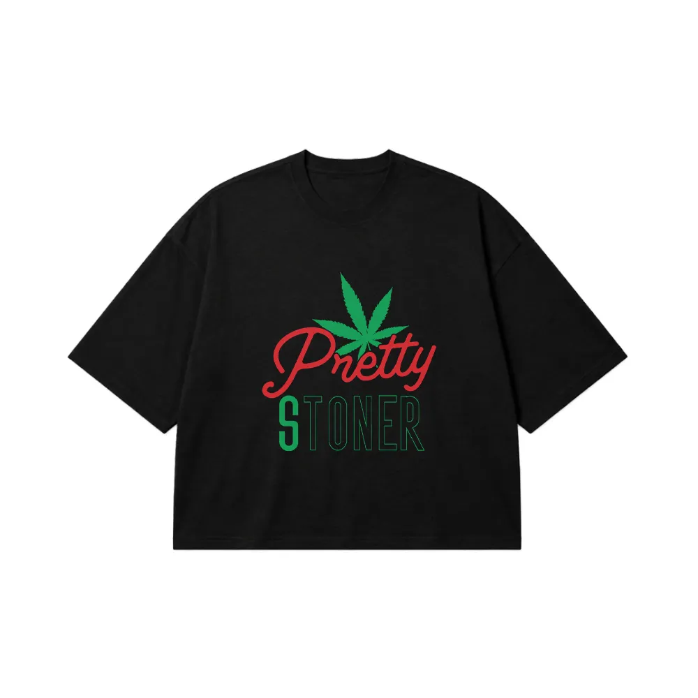 تیشرت باکسی طرح Pretty Stoner کد 26145