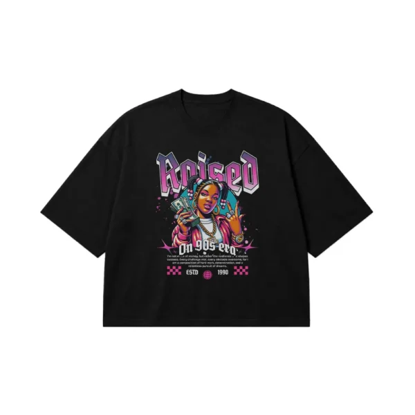 تیشرت باکسی طرح Raised on 90s Era کد 26314