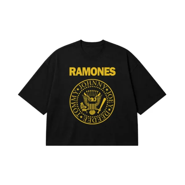 تیشرت باکسی رامونز طرح لوگو (Ramones) کد 26324