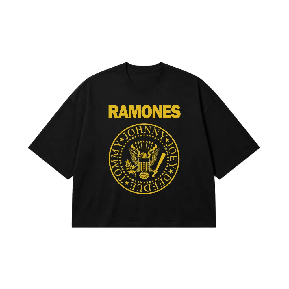 تیشرت باکسی رامونز طرح لوگو (Ramones) کد 26324