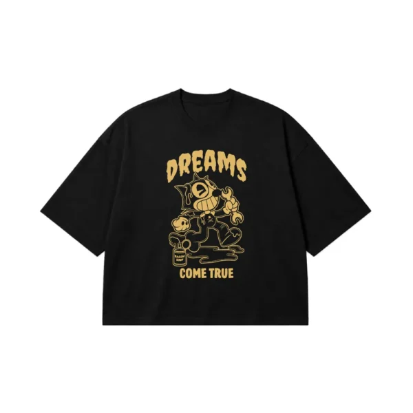 تیشرت باکسی کاپ‌هد طرح Dreams Come True کد 26593