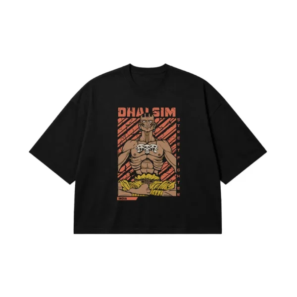 تیشرت باکسی استریت فایتر طرح دالسیم (Dhalsim) کد 26616