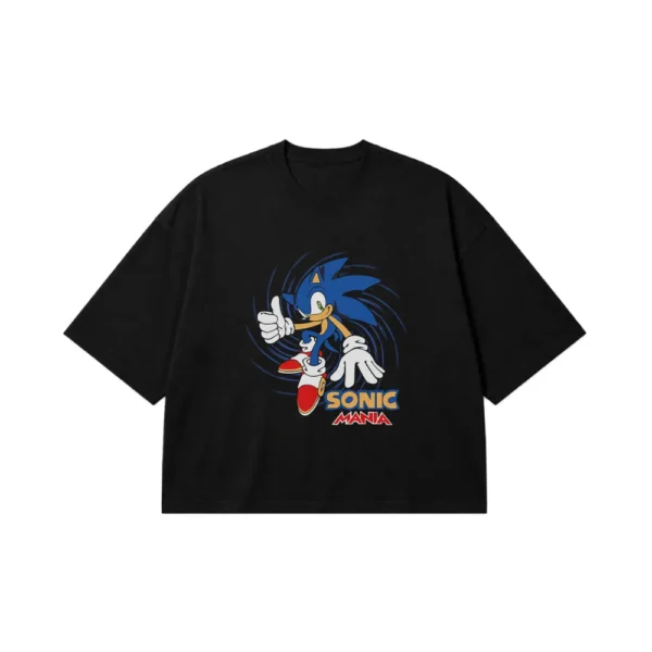 تیشرت باکسی سونیک طرح Sonic Mania کد 26633