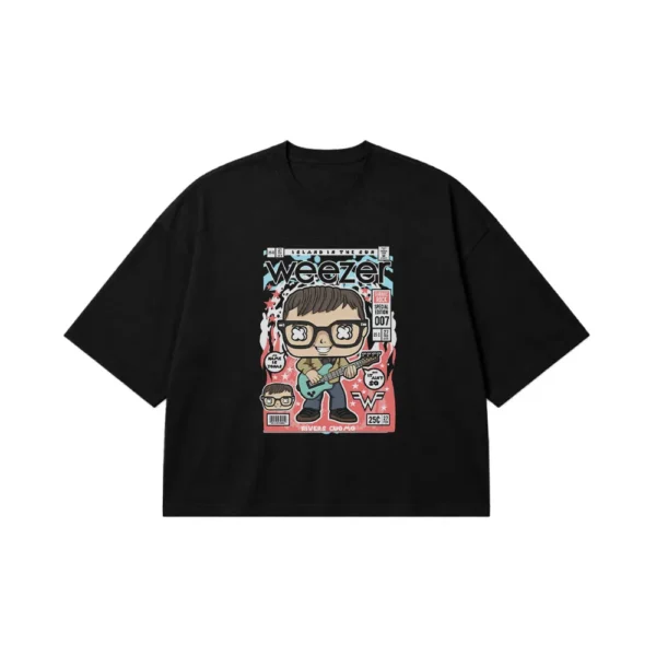 تیشرت باکسی گروه ویزر طرح ریورز کومو (Rivers Cuomo) کد 26771