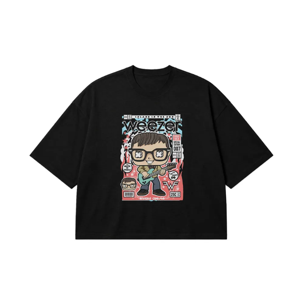 تیشرت باکسی گروه ویزر طرح ریورز کومو (Rivers Cuomo) کد 26771