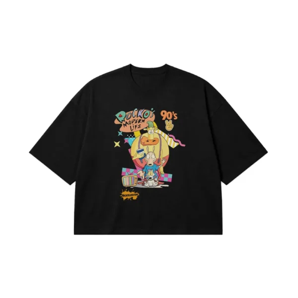 تیشرت باکسی کارتون Rocko's Modern Life طرح دهه ۹۰ کد 26831