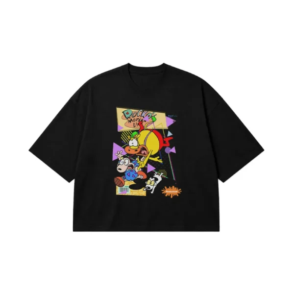 تیشرت باکسی کارتون Rocko's Modern Life طرح رترو کد 26833