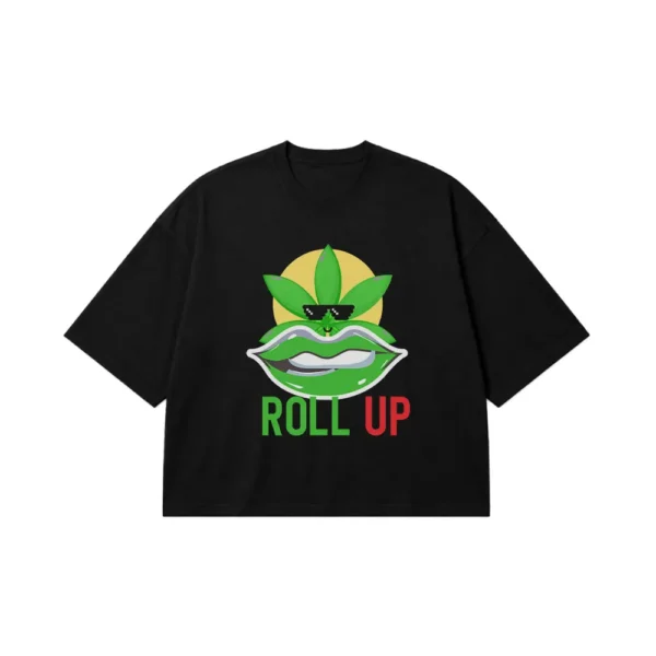 تیشرت باکسی طرح شخصیت برگی Roll Up کد 26845