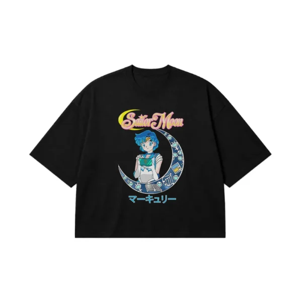 تیشرت باکسی انیمه سیلور مون طرح سیلور مرکوری (Sailor Mercury) کد 26979