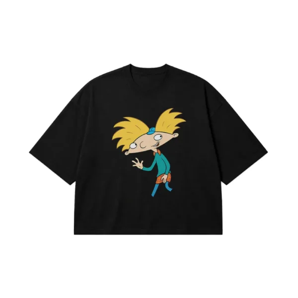 تیشرت باکسی کارتونی طرح آرنولد (Hey Arnold) کد 27074