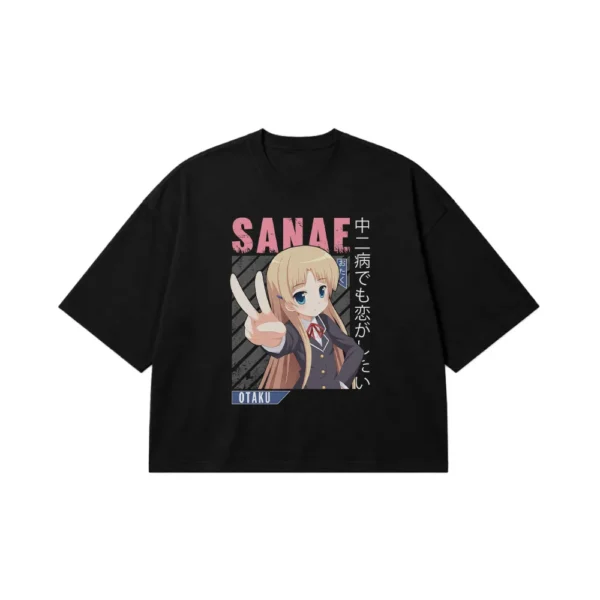 تیشرت باکسی انیمه دخترانه طرح Otaku Sanae پیروزی کد 27081
