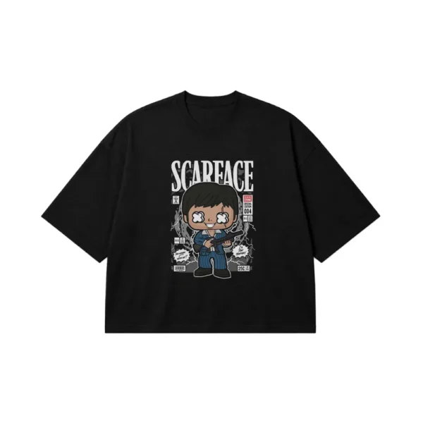 تیشرت باکسی طرح کاراکتر کمیکی Scarface کد 27161