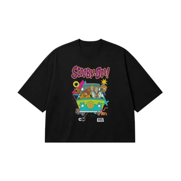 تیشرت باکسی کارتونی طرح ون اسکوبی دو دهه ۹۰ (Scooby-Doo) کد 27172