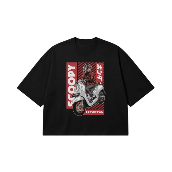 تیشرت باکسی موتورسیکلت طرح Scoopy هوندا کد 27174