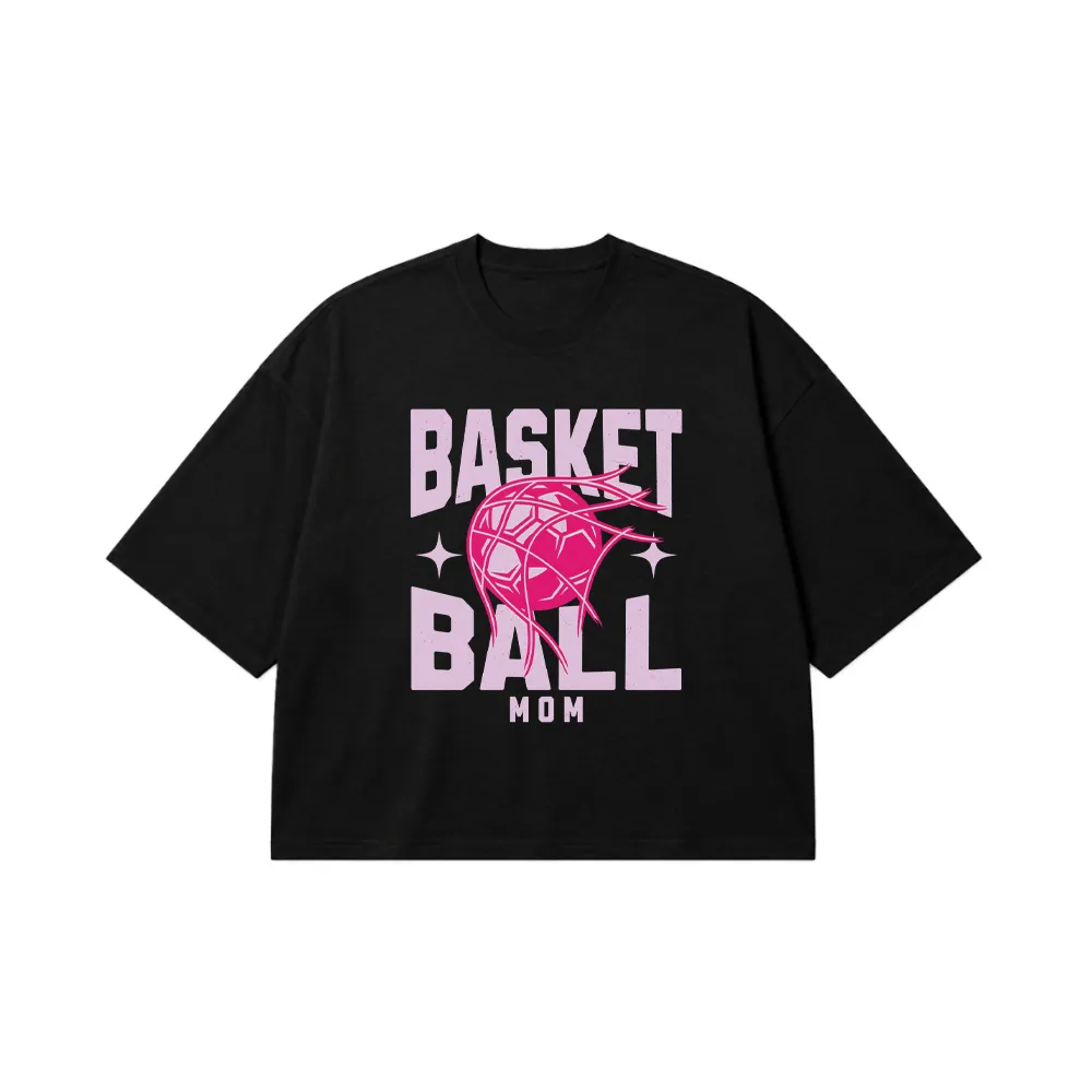 تیشرت باکسی بسکتبال طرح Basketball Mom کد 27457