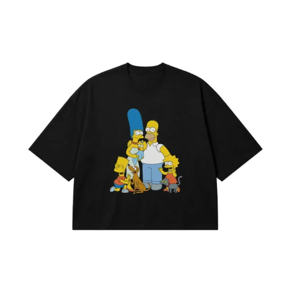 تیشرت باکسی سیمپسون‌ها طرح خانوادگی (The Simpsons) کد 27558