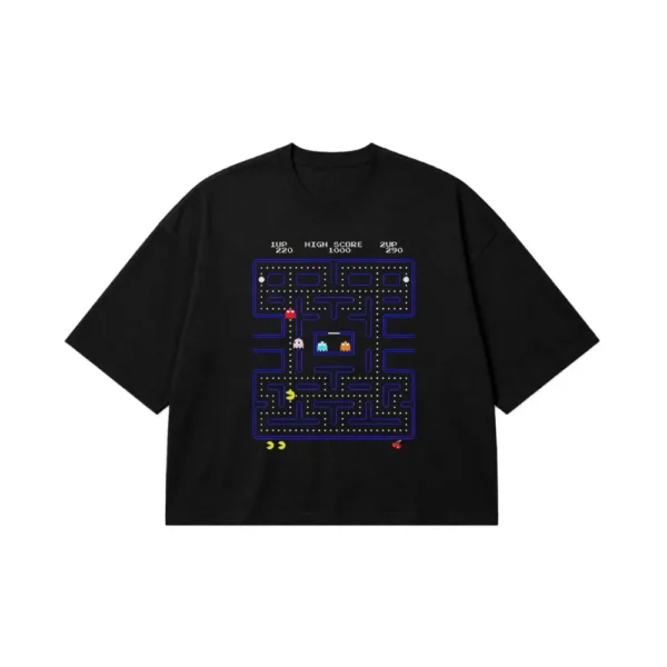تیشرت باکسی پک‌من طرح آرکید (Pac-Man) کد 27561