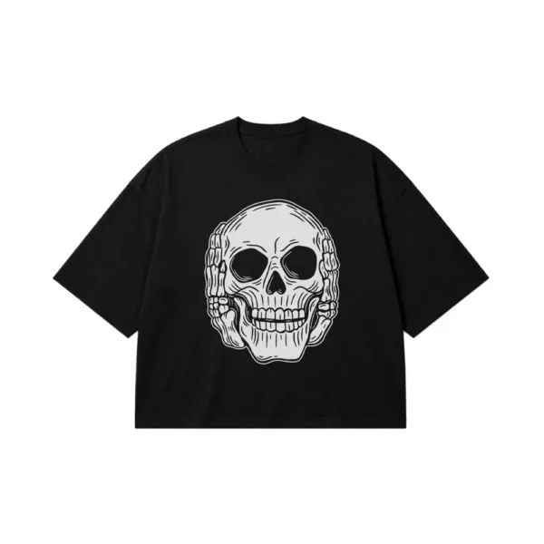 تیشرت باکسی جمجمه طرح See No Evil با بندانا کد 27619