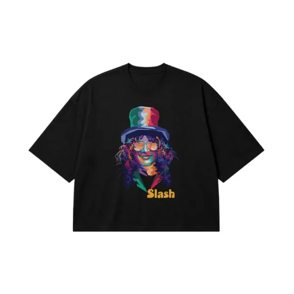 تیشرت باکسی اسلش طرح پرتره رنگی (Slash) کد 27836