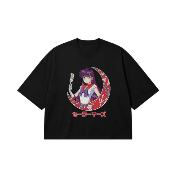 تیشرت باکسی انیمه سیلور مون طرح سیلور مارس (Sailor Mars) کد 27898