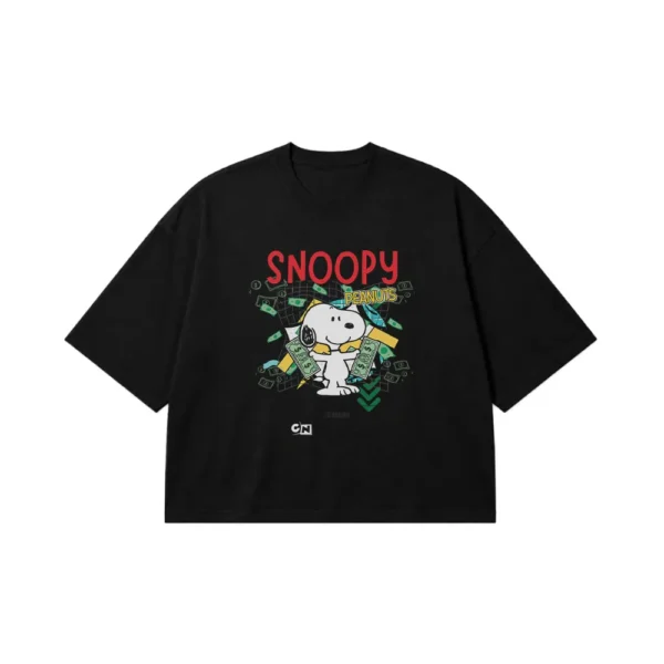 تیشرت باکسی اسنوپی طرح پول (Snoopy) کد 27946