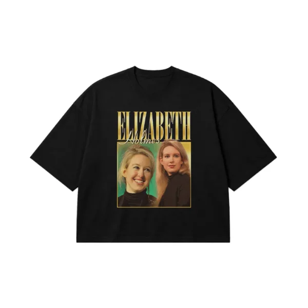تیشرت باکسی الیزابت هولمز طرح پرتره (Elizabeth Holmes) کد 28248