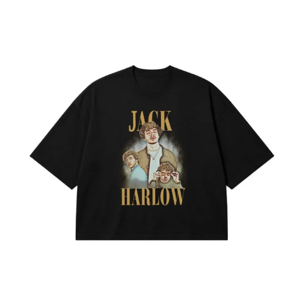 تیشرت باکسی جک هارلو طرح پرتره (Jack Harlow) کد 28257