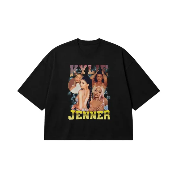 تیشرت باکسی کایلی جنر طرح پرتره (Kylie Jenner) کد 28266
