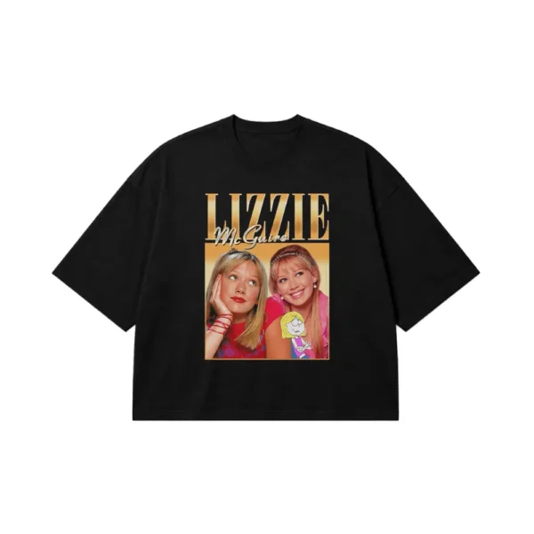 تیشرت باکسی لیزی مک‌گوایر طرح پرتره (Lizzie McGuire) کد 28276