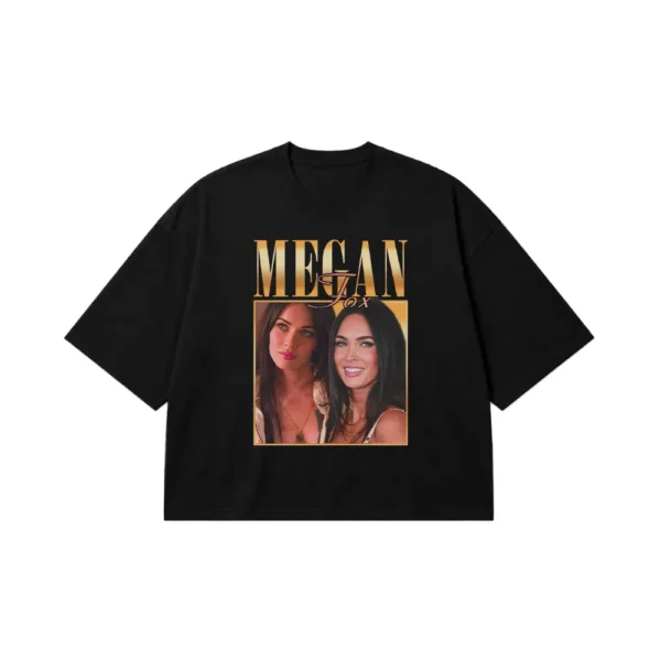 تیشرت باکسی مگان فاکس طرح پرتره (Megan Fox) کد 28279