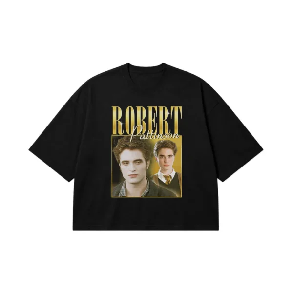تیشرت باکسی رابرت پتینسون طرح پرتره (Robert Pattinson) کد 28289