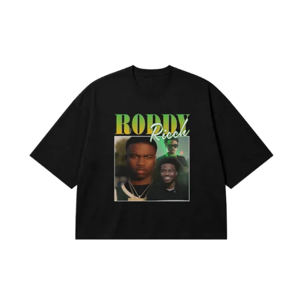 تیشرت باکسی رادی ریچ طرح پرتره (Roddy Ricch) کد 28290