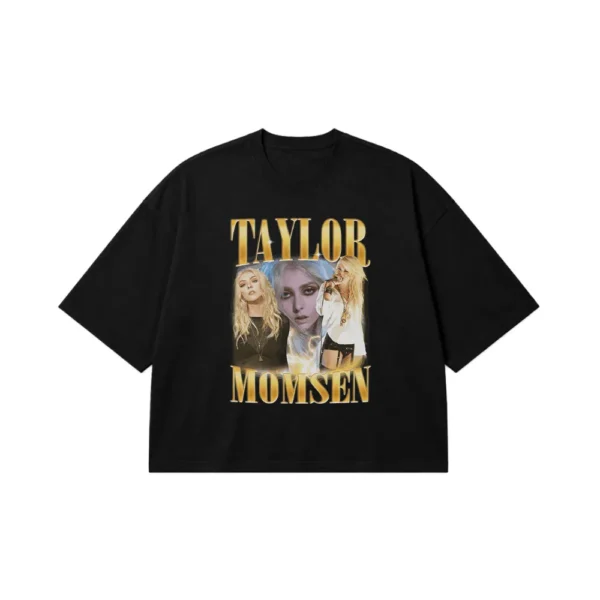 تیشرت باکسی تیلور مامسن طرح پرتره (Taylor Momsen) کد 28298