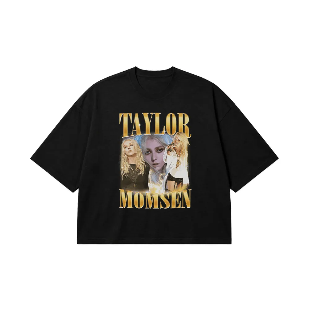 تیشرت باکسی تیلور مامسن طرح پرتره (Taylor Momsen) کد 28298