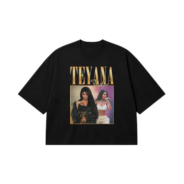 تیشرت باکسی تیانا تیلور طرح پرتره (Teyana Taylor) کد 28299