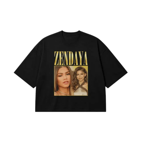تیشرت باکسی زندایا طرح پرتره (Zendaya) کد 28306