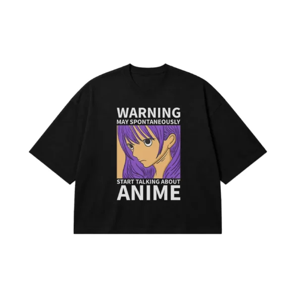 تیشرت باکسی انیمه طرح Warning May Spontaneously Start Talking About Anime کد 28357