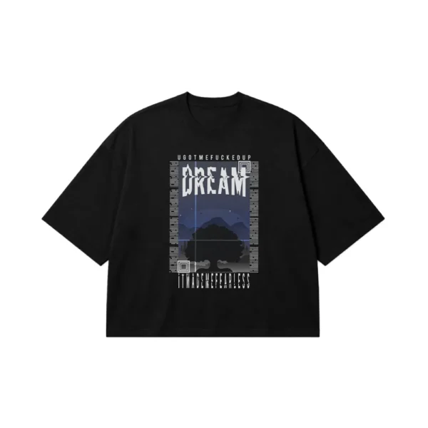 تیشرت باکسی طرح Dream کد 28452