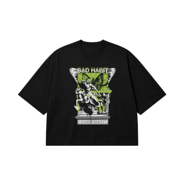 تیشرت باکسی طرح Bad Habit Conspiracy کد 28474