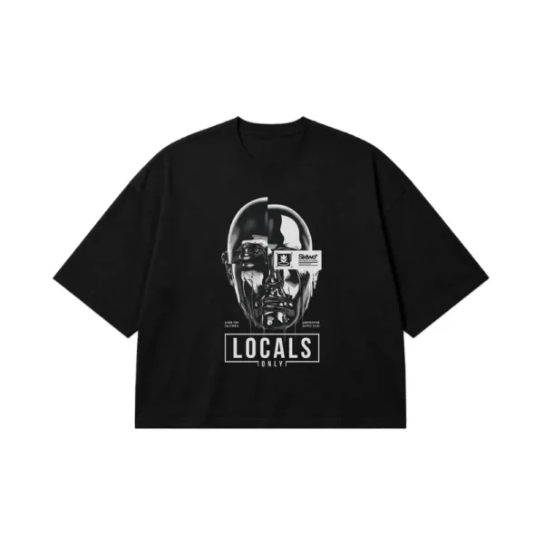 تیشرت باکسی طرح Locals Only کد 28478