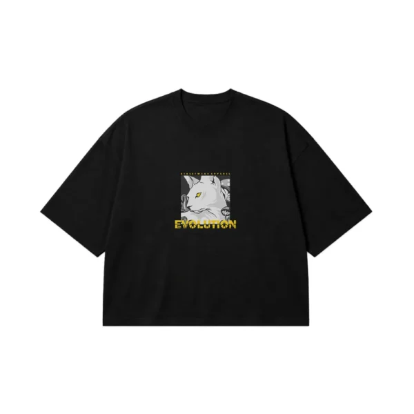 تیشرت باکسی گربه طرح Evolution Streetwear کد 28495