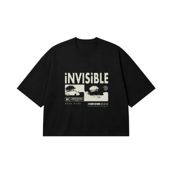 تیشرت باکسی چشم طرح Invisible کد 28608